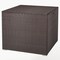 Mix Brown Rattan Patio Storage Deck Box with Metal Frame and 72-Gallon Storage